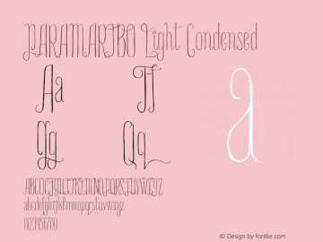 PARAMARIBO Light Condensed Version 1.000;PS 001.000;hotconv 1.0.88;makeotf.lib2.5.64775 Font Sample