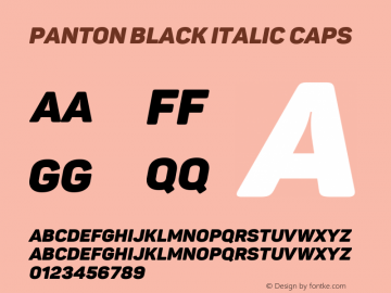 Panton Black italic Caps Version 1.000;PS 001.000;hotconv 1.0.70;makeotf.lib2.5.58329图片样张