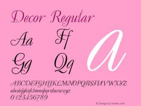 Decor Converted from t:\DECOR.TF1 by ALLTYPE Font Sample