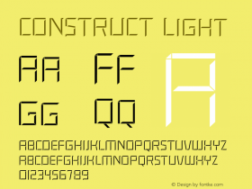 CONSTRUCT Light Version 1.000 Font Sample