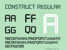 CONSTRUCT Regular Version 1.000 Font Sample