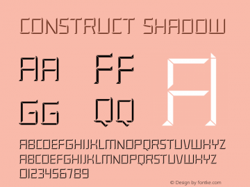 CONSTRUCT Shadow Version 1.000 Font Sample