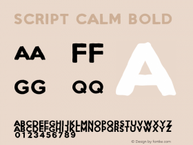 Script Calm Bold Version 1.00 2015图片样张