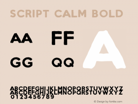 Script Calm Bold Version 1.00 2015 Font Sample