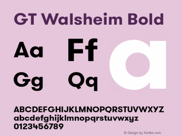 GT Walsheim Bold Version 1.001图片样张