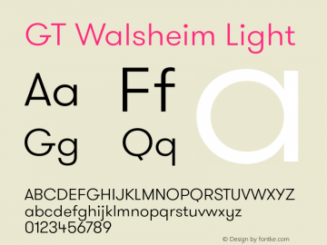 GT Walsheim Light Version 1.001图片样张