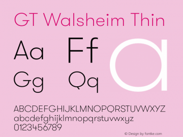 GT Walsheim Thin Version 1.001图片样张