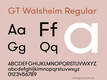 GT Walsheim Regular Version 1.001图片样张