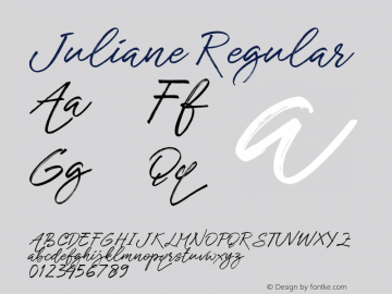 Juliane Regular Version 1.000图片样张