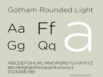 GothamRounded-Light Version 1.200图片样张
