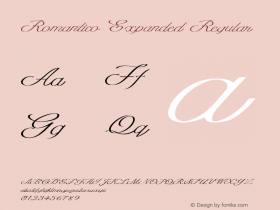 Romantico-ExpandedRegular Version 1.000图片样张