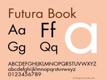 Futura-Book Version 001.000 Font Sample