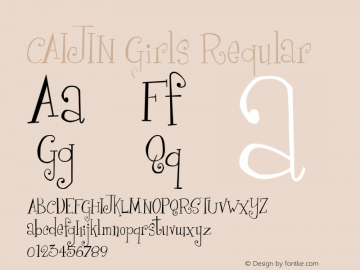 CAIJIN Girls Version 0.00 November 10, 1997 Font Sample