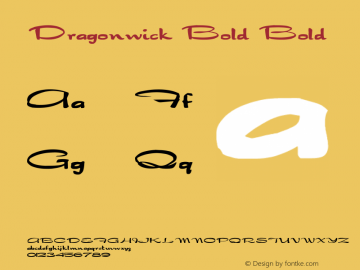 Dragonwick Bold  Font Sample