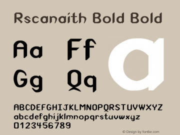 Rscanaith Bold  Font Sample