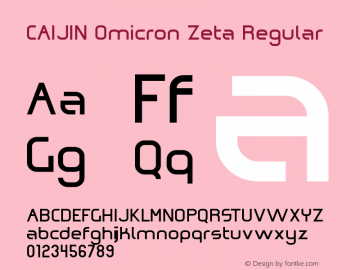 CAIJIN Omicron Zeta Version 1.00 November 18, 1998, initial release图片样张
