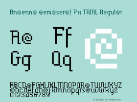 Antenna Semiserif Px TRIAL Version 1.000 2004 initial release Font Sample