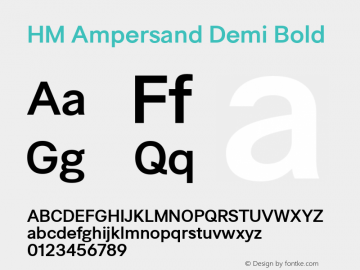 HM Ampersand Demi Bold Version 1.70 - ESQ图片样张