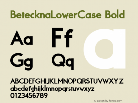 BetecknaLowerCase Version图片样张