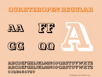 QuarterOpen Brendel            :10.12.1994 Font Sample