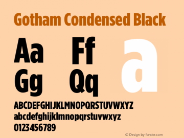 GothamCondensed-Black Version 2.200图片样张