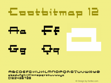 Cootbitmap 12 Macromedia Fontographer 4.1J 01.9.8 Font Sample