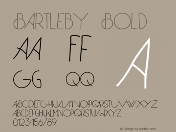 Bartleby-Bold Version 1.000;PS 001.001;hotconv 1.0.56 Font Sample