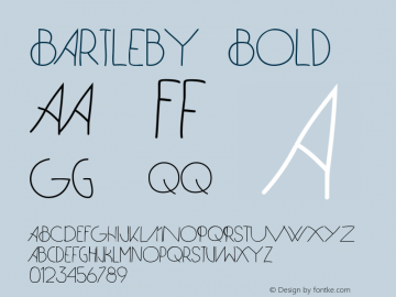 Bartleby-Bold Version 1.000;PS 001.001;hotconv 1.0.56图片样张