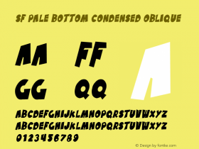 SF Pale Bottom Condensed Oblique ver 1.0; 2000. Freeware for non-commercial use.图片样张