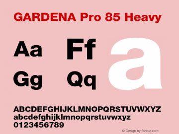 GARDENAPro-Heavy Version 1.000;PS 001.000;Core 1.0.38 Font Sample