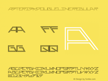 AsteriskDoubleLine Version 1.00 July 3, 2015, initial release Font Sample