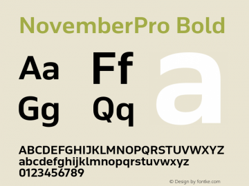 NovemberPro-Bold Version 1.0; 2016图片样张