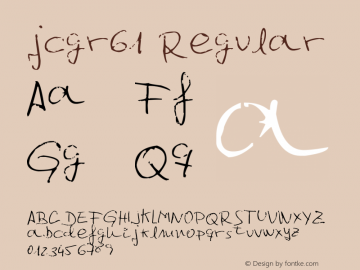 jcgr61 Version 1.00 February 11, 2011, initial release, www.yourfonts.com图片样张
