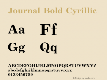 Journal Bold Cyrillic 001.000图片样张