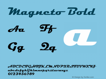 Magneto Bold Version 1.00 Font Sample