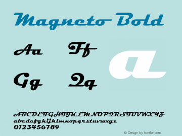 Magneto Bold Version 1.00 Font Sample