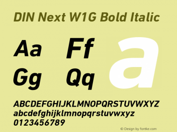 DINNextW1G-BoldItalic Version 1.00;com.myfonts.linotype.din-next.w1g-bold-italic.wfkit2.3Kmh图片样张