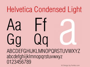 Helvetica-Condensed-Light Version 001.001图片样张