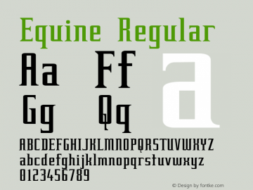 Equine 1.05 Font Sample