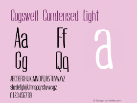 Cogswell Condensed Light Version 1.30 June 12, 2016图片样张