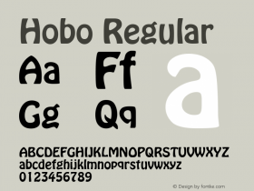 Hobo Regular Altsys Metamorphosis:12/7/93 Font Sample