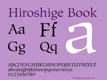 Hiroshige Book Macromedia Fontographer 4.1.2 12/10/97图片样张