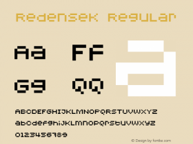 Redensek Regular Macromedia Fontographer 4.1.3 8/18/00 Font Sample