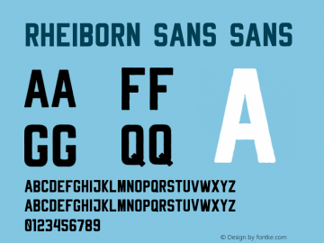 Rheiborn Sans Version 001.000图片样张