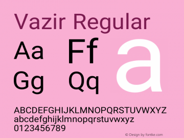 Vazir Version 9-beta Font Sample