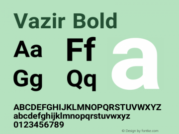 Vazir Bold Version 9-beta Font Sample