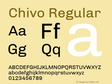 Chivo Version 1.001 Font Sample