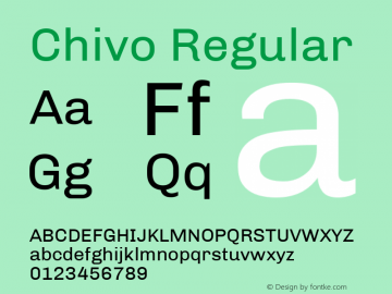 Chivo Version 1.001 Font Sample
