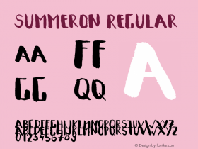 Summeron Version 1.00 June 18, 2015, initial release Font Sample