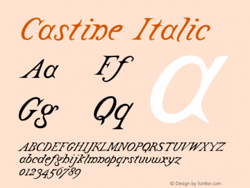 Castine-Italic Version 2.013图片样张